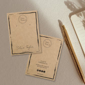 Carte De Visite papier artisanal simple Écran d'oreille ajouter le