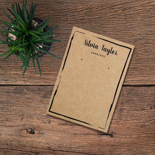 Carte De Visite papier artisanal simple Écran d'oreille ajouter le