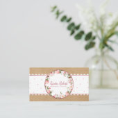 Carte de visite papier boulangerie et artisanat fl (Debout devant)