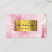 Carte De Visite Papier Chic Blush Rose Et Faux Gold (Devant)