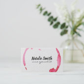 Carte De Visite Papier couleur étain à vin imprimé (Debout devant)