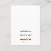 Carte De Visite Papier d'artisanat de calligraphie Logo de la cart (Dos)