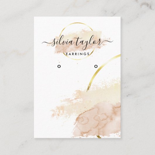 Carte De Visite Papier d'artisanat de calligraphie Logo de la cart (Devant)