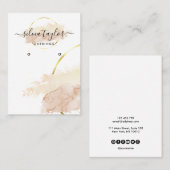 Carte De Visite Papier d'artisanat de calligraphie Logo de la cart (Devant / Derrière)