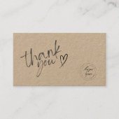 Carte De Visite Papier d'artisanat Merci (Devant)