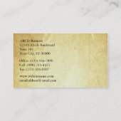 Carte De Visite Papier de document (Dos)