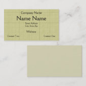 Carte De Visite Papier de graphique vert (Devant / Derrière)