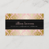 Carte De Visite Papier de la meilleure qualité de perle de rose (Dos)