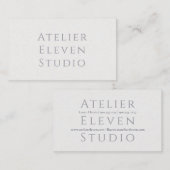 Carte De Visite Papier de riz typographique | Blanc (Devant / Derrière)