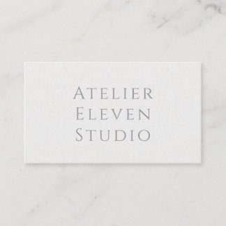 Carte De Visite Papier de riz typographique | Blanc