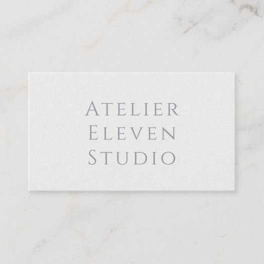 Carte De Visite Papier de riz typographique | Blanc (Devant)