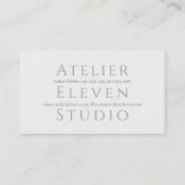 Carte De Visite Papier de riz typographique | Blanc (Dos)