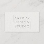 Carte De Visite Papier de riz typographique | BLANCHE (Devant)