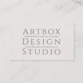 Carte De Visite Papier de riz typographique | Nature (Dos)