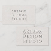 Carte De Visite Papier de riz typographique | Nature (Devant / Derrière)