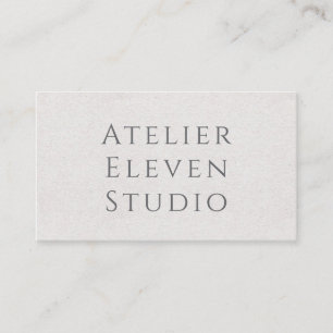 Carte De Visite Papier de riz typographique Naturel