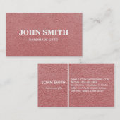 Carte De Visite Papier de sable brun rustique moderne Kraft (Devant / Derrière)