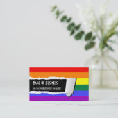 Carte De Visite Papier déchiqueté Rainbow Pride (Effet) (Debout devant)
