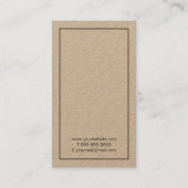 Carte De Visite Papier d'emballage moderne simple professionnel (Dos)