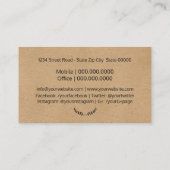 Carte De Visite Papier d'emballage rustique fait main (Dos)