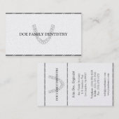 Carte De Visite Papier dentaire de platine de dents de bureau de (Devant / Derrière)