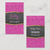 Carte De Visite Papier doré brillant élégant parties scintillant r (Devant / Derrière)