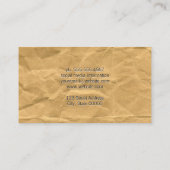 Carte De Visite Papier écroulé (Dos)