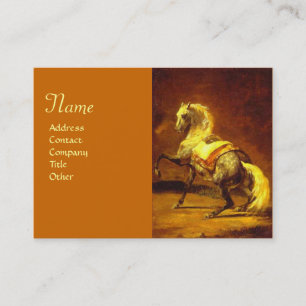 Carte De Visite Papier en perle de crème monogramme de CHEVAL GRAY