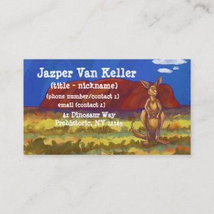 Carte De Visite Papier Kangaroo