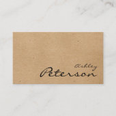 Carte De Visite papier kraft à logo personnalisé (Devant)