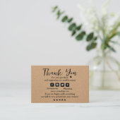 Carte De Visite Papier Kraft Ajouter un Merci de logo (Debout devant)