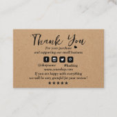 Carte De Visite Papier Kraft Ajouter un Merci de logo (Devant)