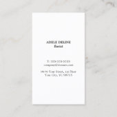 Carte De Visite Papier Kraft Brown unique Fleur rouge Design flora (Dos)