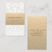 Carte De Visite Papier Kraft Brown vintage (Devant / Derrière)