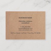Carte De Visite Papier Kraft Cool moderne Gris Gris Gris Blancs (Dos)