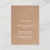 Carte De Visite Papier Kraft Cool moderne (imprimé) Monogramme bla (Dos)