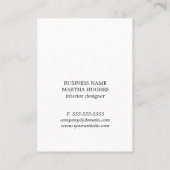 Carte De Visite Papier Kraft imprimé moderne blanc gras (Dos)