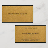 Carte De Visite Papier Kraft imprimé Professionnel Design moderne (Devant / Derrière)