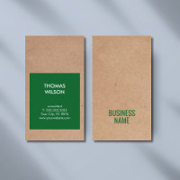 Papier Kraft Moderne et Frais Consultant Vert