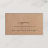 Carte De Visite Papier Kraft moderne imprimé gris blanc géométriqu (Dos)