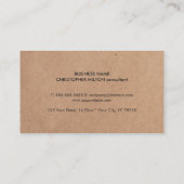 Carte De Visite Papier Kraft moderne imprimé gris blanc géométriqu (Dos)