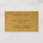 Carte De Visite Papier Kraft moderne look design sophistiqué (Dos)