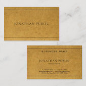 Carte De Visite Papier Kraft moderne look design sophistiqué (Devant / Derrière)