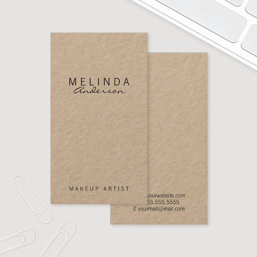 Carte De Visite Papier Kraft moderne simple professionnel