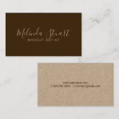 Carte De Visite Papier Kraft pour script moderne professionnel (Devant / Derrière)