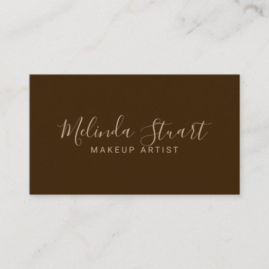 Carte De Visite Papier Kraft pour script moderne professionnel (Devant)