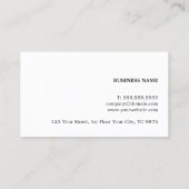 Carte De Visite Papier Kraft simple et élégant (Dos)