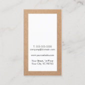 Carte De Visite Papier Kraft simple et élégant Consultant blanc (Dos)