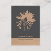 Carte De Visite Papier Kraft unique (imprimé) Flower Motif Floral (Devant)