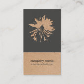 Carte De Visite Papier Kraft unique (imprimé) Flower Motif Floral (Devant)